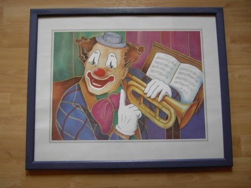 2 kaders met afbeelding van clown, Ophalen, Zo goed als nieuw, Ingelijst, Wanddecoratie