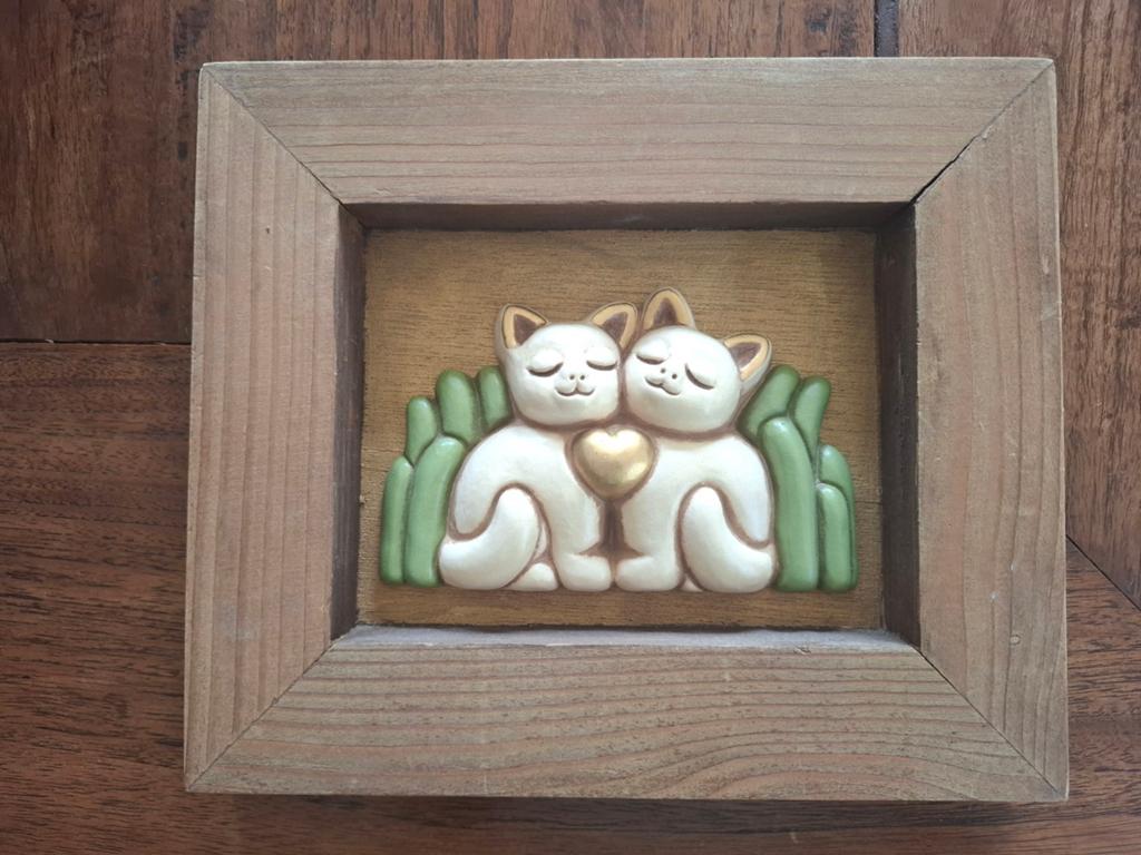 Thun keramieken schilderij met katten, Antiek en Kunst, Ophalen of Verzenden