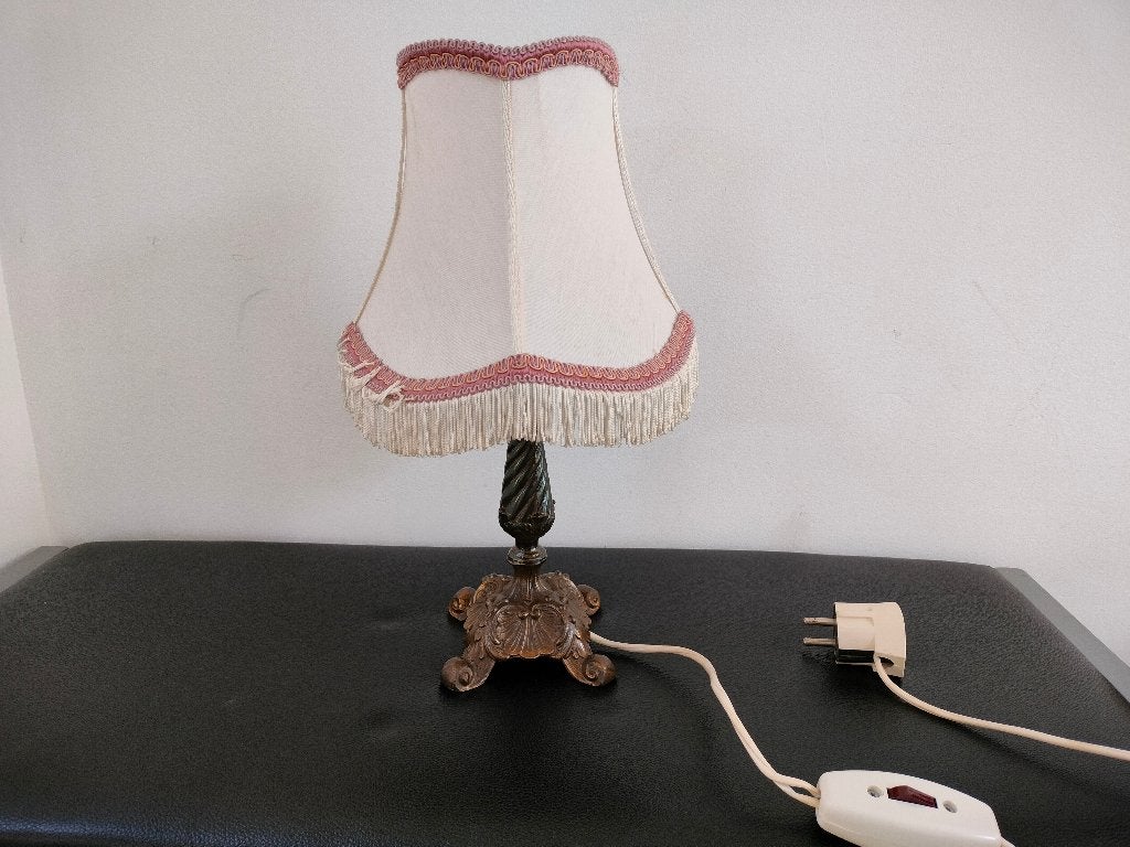 klassieke lampadaire - nachtlamp, Huis en Inrichting, Met kap, Ophalen of Verzenden, 36 cm, Metaal