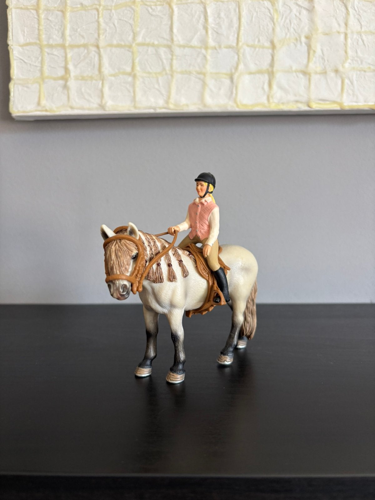 Schleich ruiter met wit paard, Verzamelen, Ophalen, Zo goed als nieuw