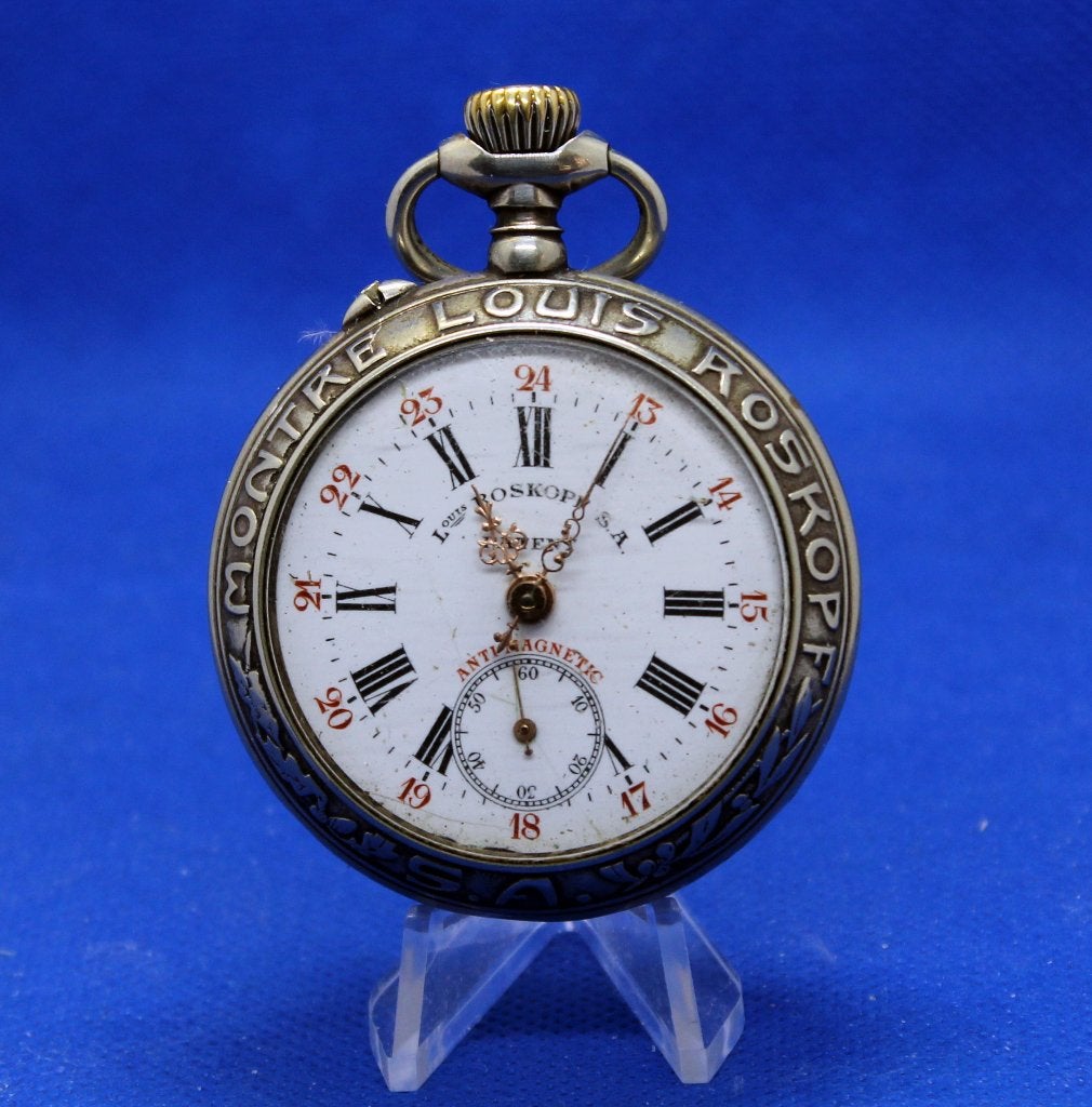 Montre Louis Roskopf S.A. Montre chemin de fer, Overige merken, Zakhorloge, Staal, 1900 tot 1930