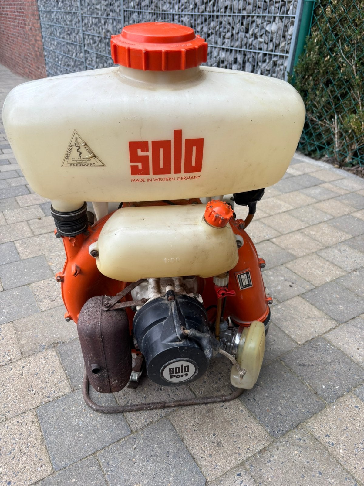 Solo rugsproeier op benzine, Tuin en Terras, Ophalen, Gebruikt