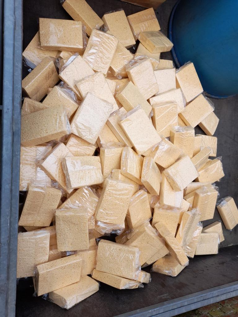 100 viscose sponsen Apart verpakt, Ophalen