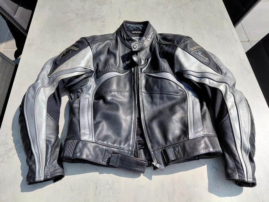 Rev'it Revit lederen motorjas maat 52, Seconde main, REV’IT! (Revit), Manteau | cuir, Enlèvement