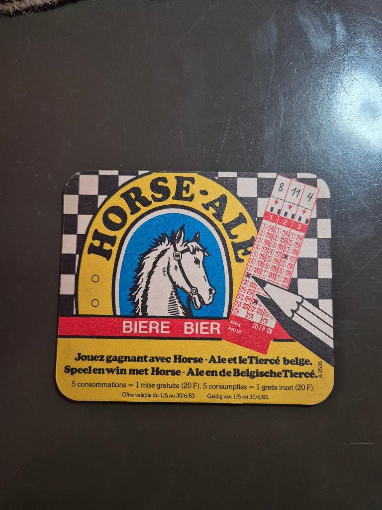Sous bock Horse-Ale (modèle 2), Ophalen of Verzenden, Gebruikt, Viltje(s), Overige merken