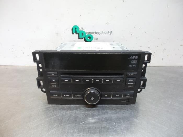 Radio CD Speler van een Chevrolet Aveo (Aveo 06-), Auto-onderdelen, Elektronica en Kabels, Chevrolet, Gebruikt, 3 maanden garantie
