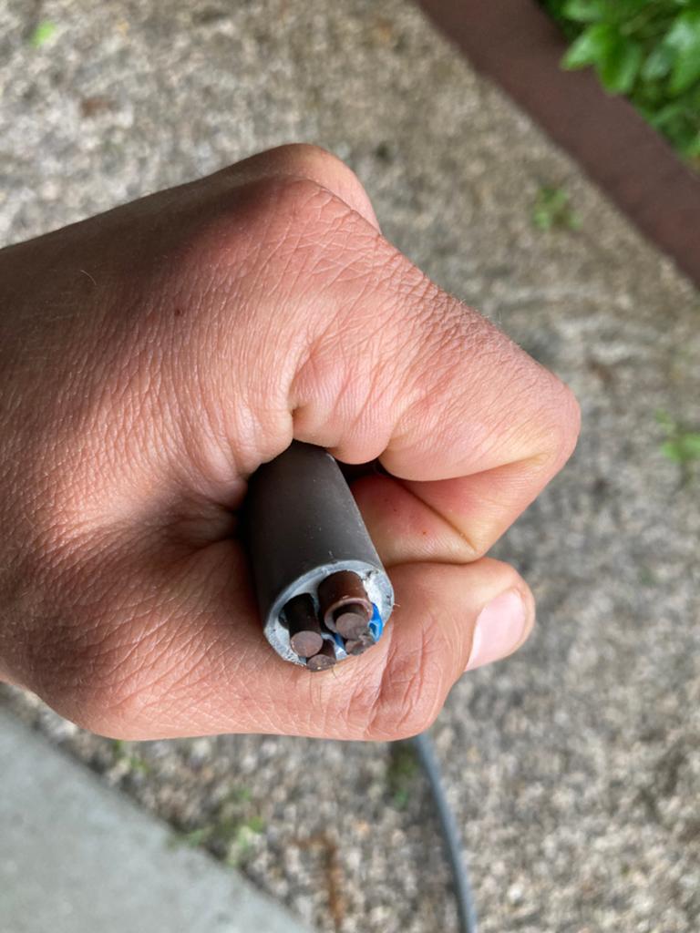 3 meter EXVB 4x10mm, Enlèvement, Comme neuf, Câble ou Fil électrique