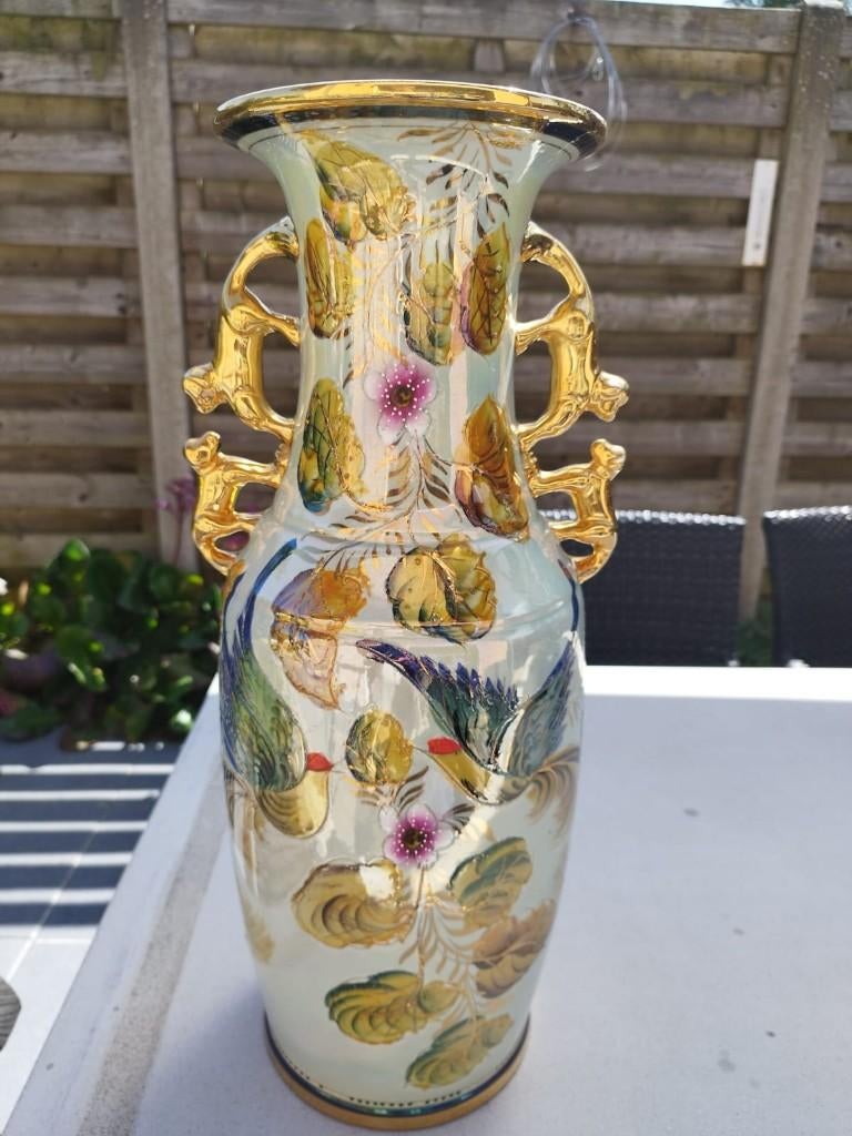 Vintage keramische vaas Henri Bequet vaas M. Depose 889 !, Huis en Inrichting, Woonaccessoires | Vazen, Nieuw, 50 tot 75 cm, Ophalen