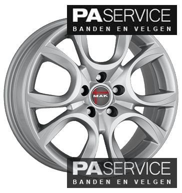 Nw 17 inch Silver MAK Torino set voor FIAT 500 4*98, Auto-onderdelen, Velg(en), -, -, 17 inch