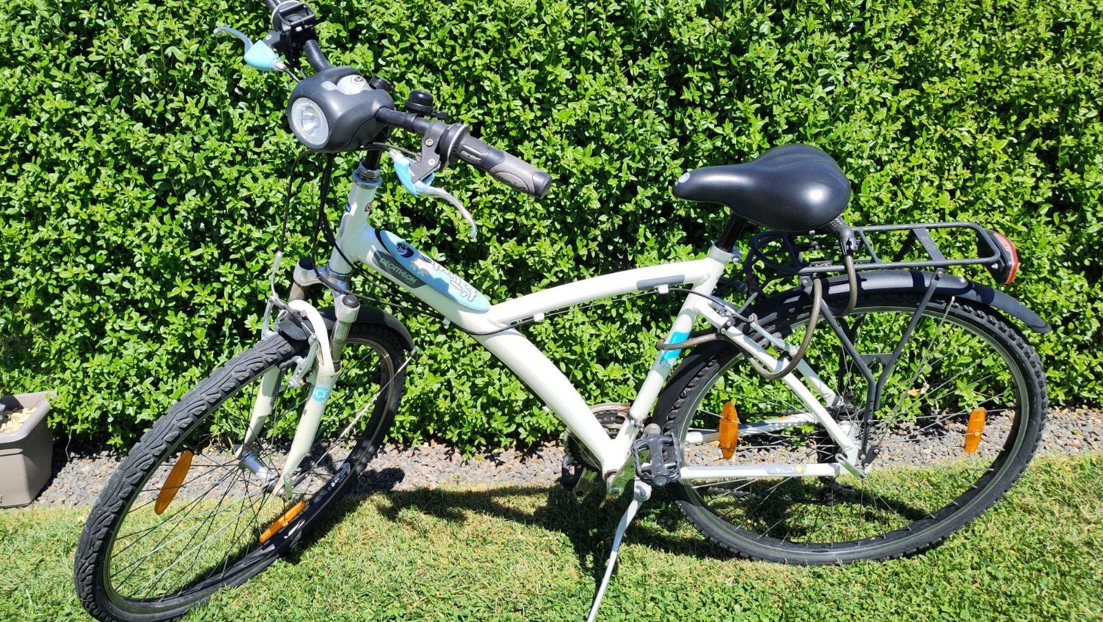 Witte damesfiets Decathlon B-twin, Enlèvement, Utilisé, Autres marques, Vitesses