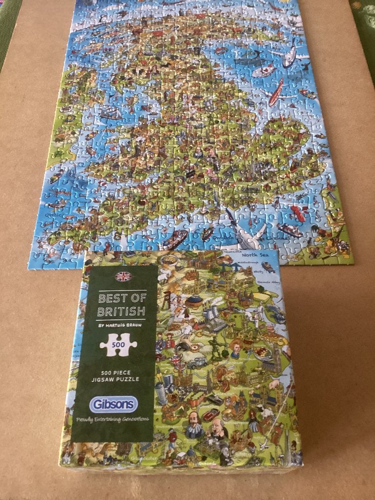 Legpuzzel Best of British Gibsons, Ophalen, 500 t/m 1500 stukjes, Zo goed als nieuw, Legpuzzel