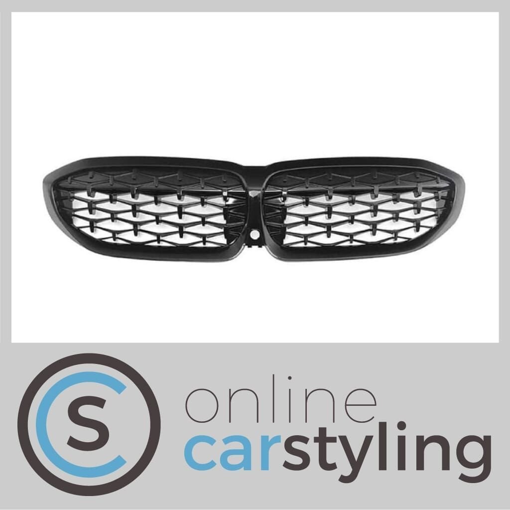 Grill Nieren BMW 3-Serie G20 / G21 Diamant Style Glossy Blac, -, -, Nieuw, Ophalen of Verzenden