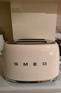 SMEG TSF01CREU Broodrooster - 2 sleuven 2 sneden - crème, Huis en Inrichting, Overige typen, Kunststof, Nieuw, Smeg