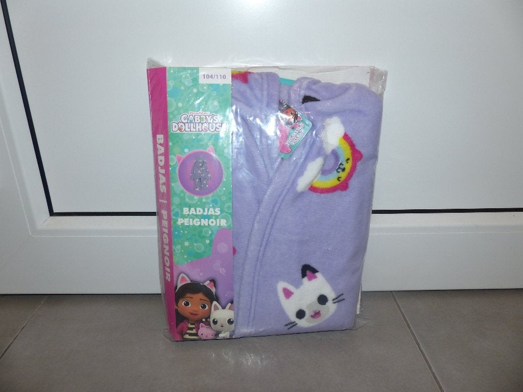 Robe de chambre Gabby's Dollhouse pour fille 104/110, Enlèvement ou Envoi, Comme neuf, Fille, Vêtements de nuit ou Sous-vêtements