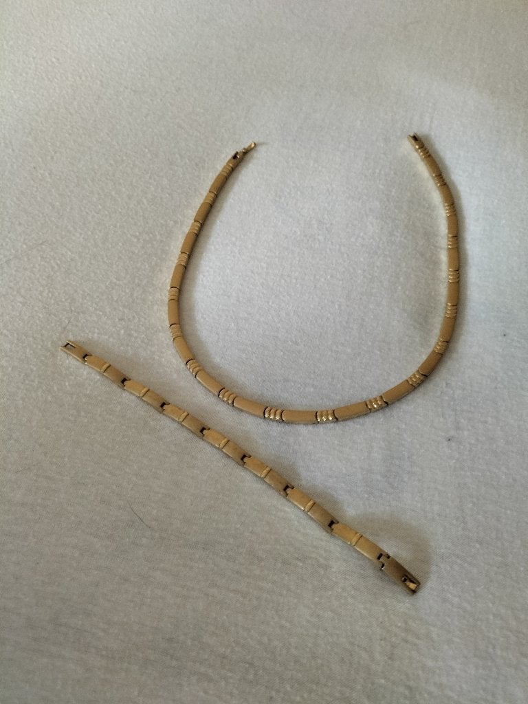 Halsketting met armband, Bijoux, Sacs & Beauté, Enlèvement ou Envoi, Comme neuf, Or, Autres matériaux