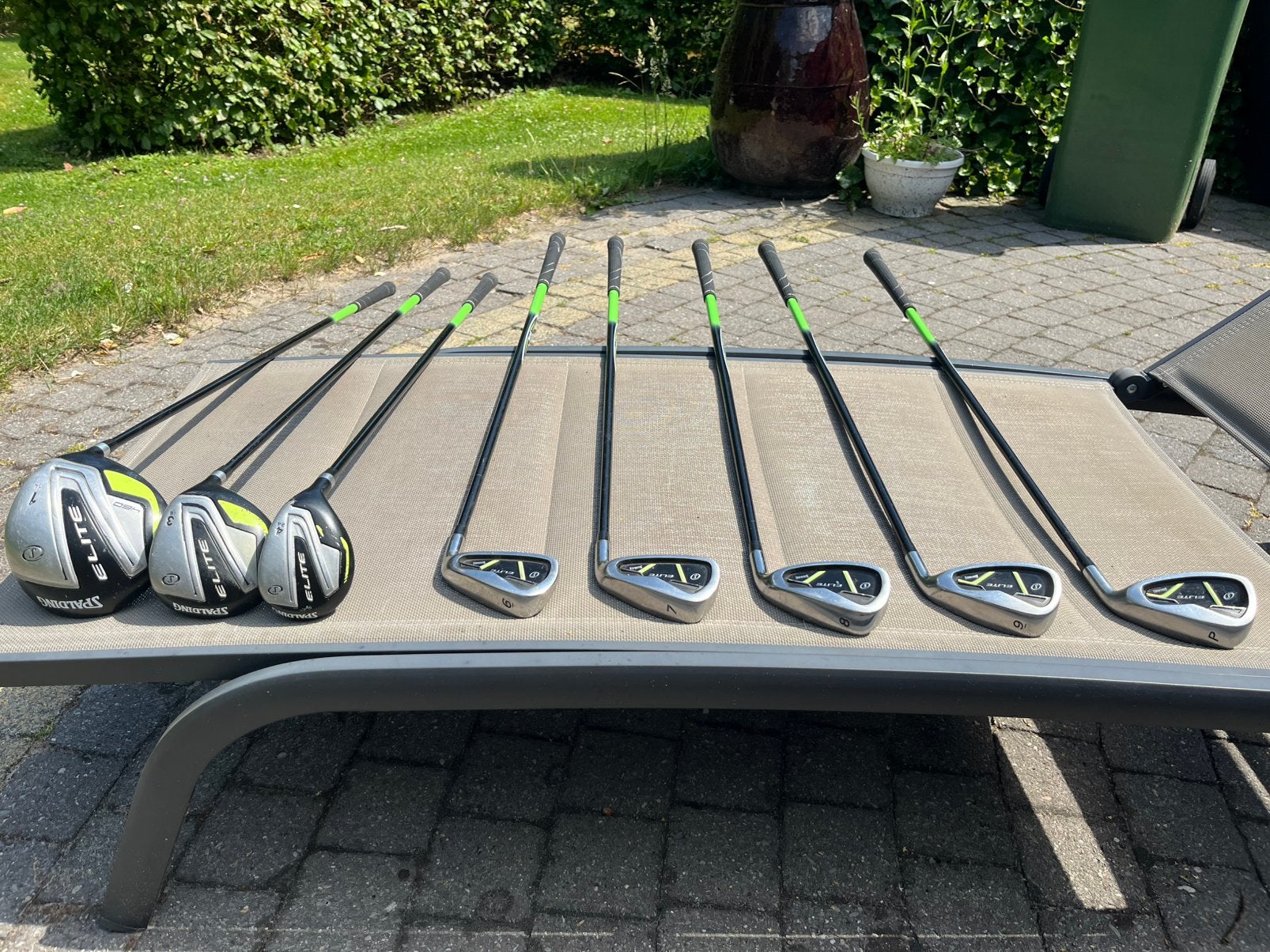 Golftas met clubs Spalding Elite. € 125,00, Ophalen, Gebruikt, Set, Overige merken