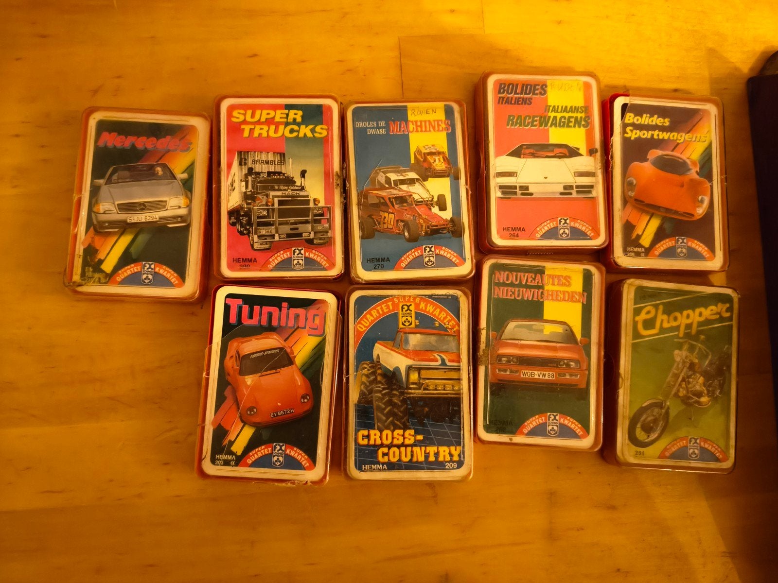 9 vintage kwartetten, Ophalen, Gebruikt