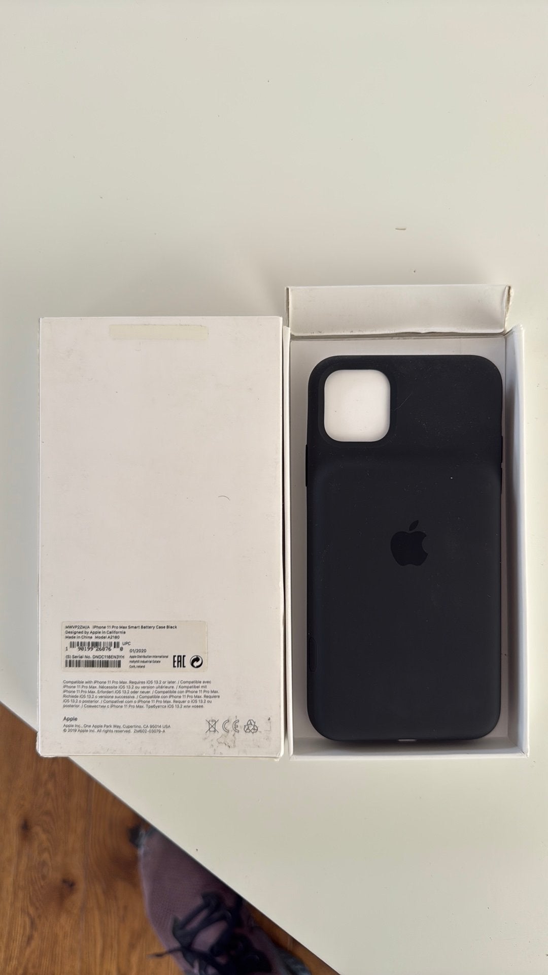 Apple Smart Battery Case – iPhone 11 Pro Max – zwart, Ophalen, IPhone 11, Zwart, Anti-vingerafdruk