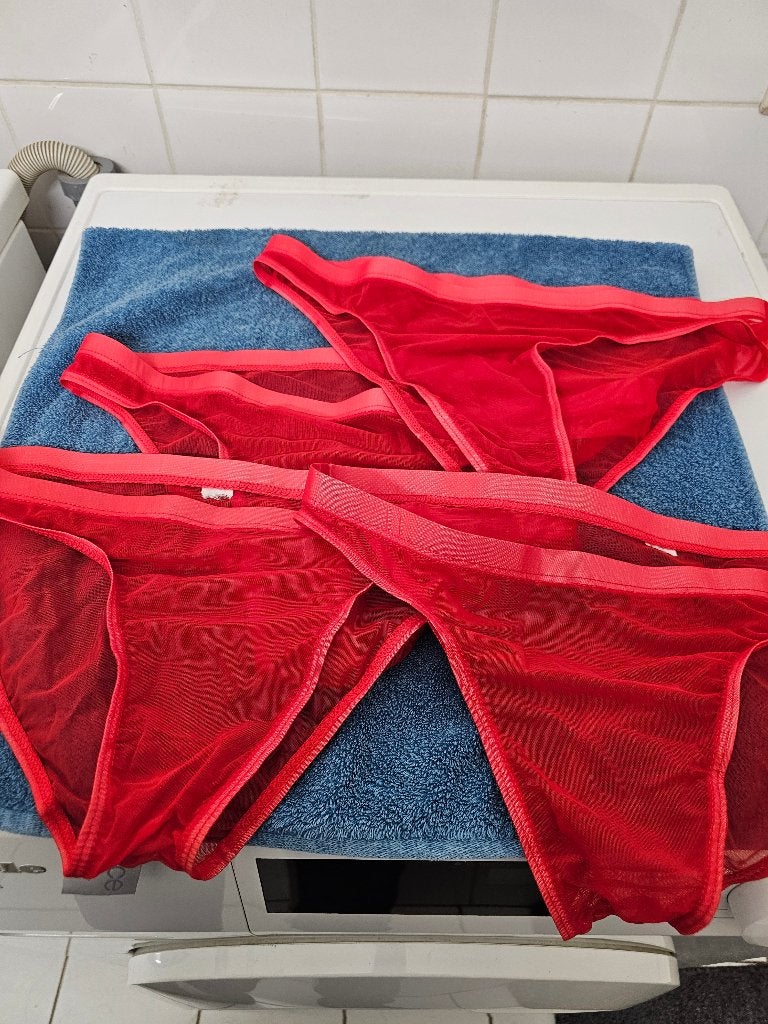 LOT DE 4 SLIPS ROUGE HOMME TRANSPARENT NEUF, Vêtements | Hommes, Sous-vêtements, Enlèvement, Rouge, Slip