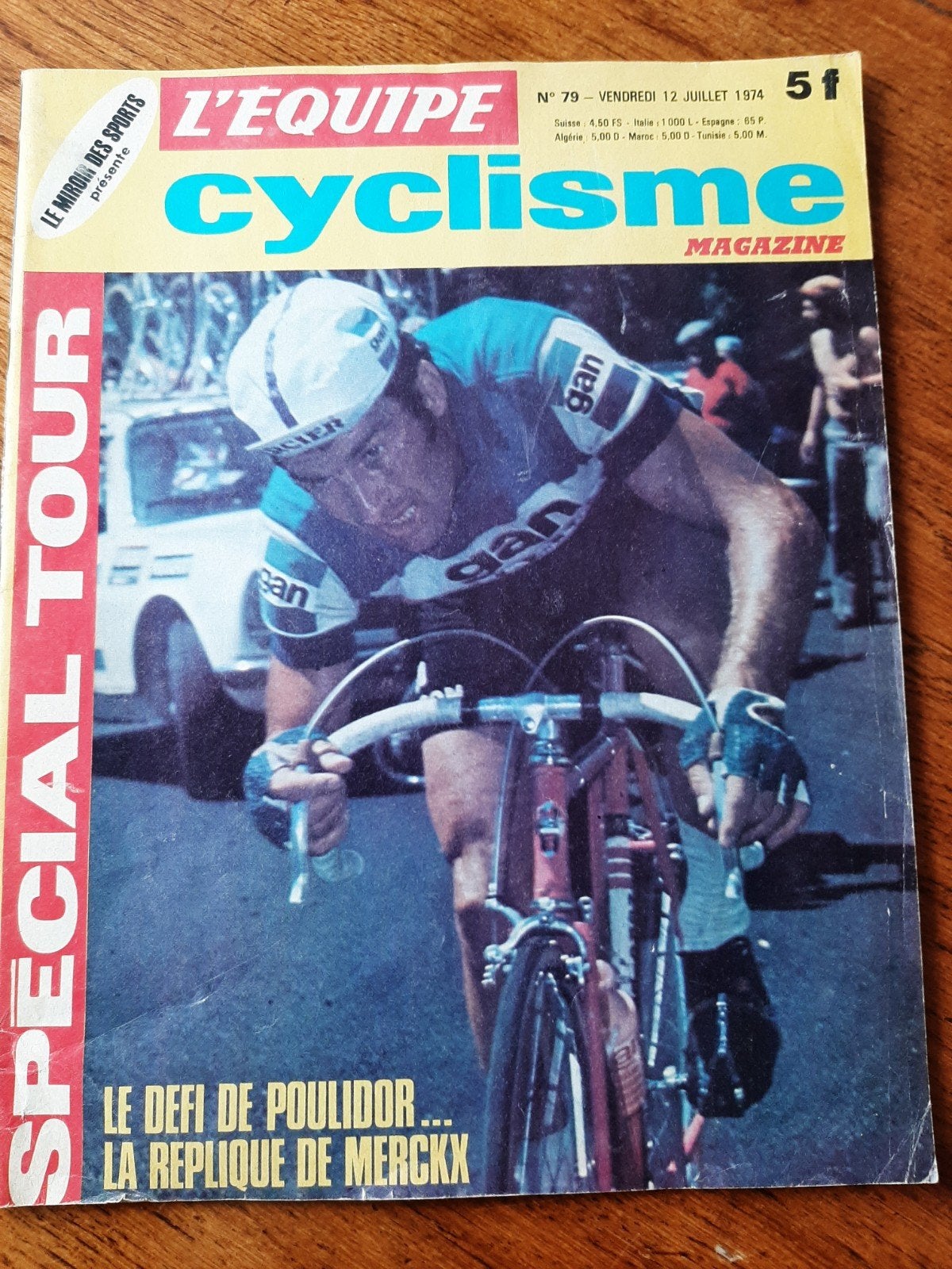 Tijdschrift Wielrennen Franstalig Juli 1974
maand Juli 1974, Ophalen of Verzenden