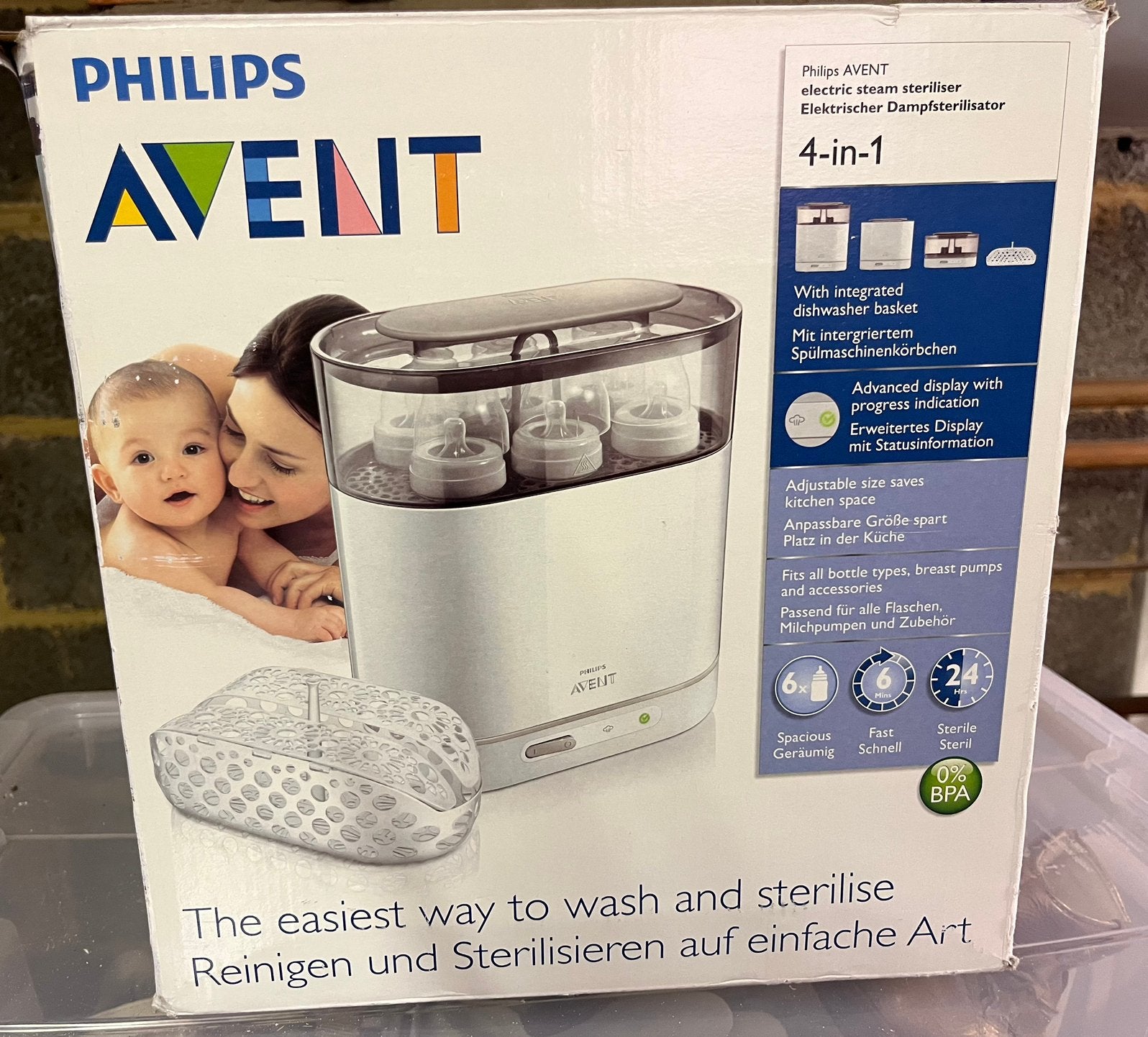 Flessen sterilisator avent 6 flessen, Kinderen en Baby's, Sterilisator, Philips Avent, Zo goed als nieuw, Ophalen