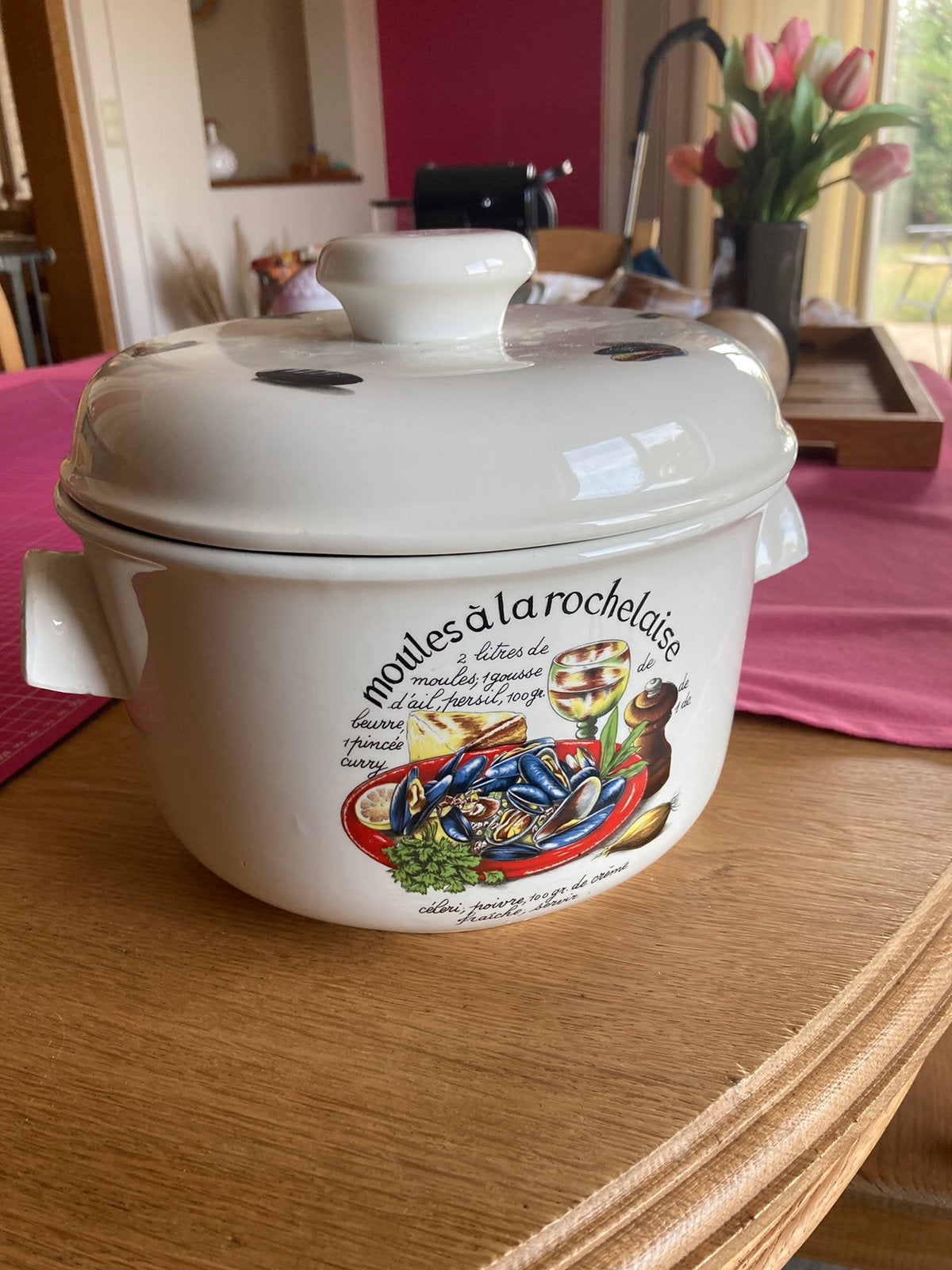 Plat à moules céramique - Moulin des loups - Orcchies, Maison & Meubles, Cuisine | Vaisselle, Vintage, Comme neuf, Céramique, Enlèvement