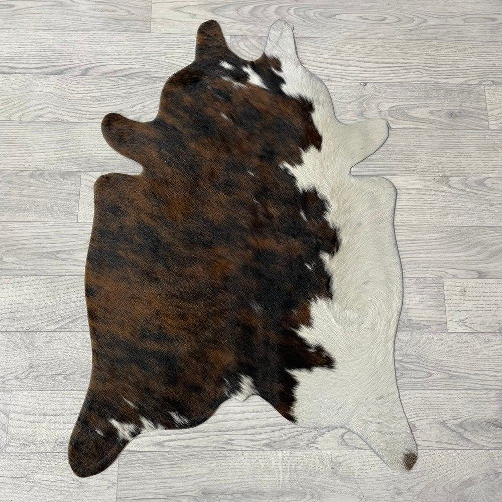Mini koeienhuid bruin wit zwart 90x60cm #419 | Lederstore, Meerkleurig, Wandkleed, Nieuw, Ophalen of Verzenden