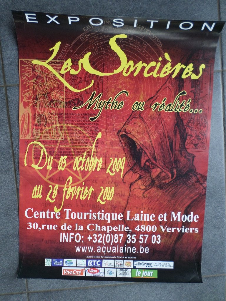 Les sorcières expo - affiche 60x40 - 2009, Verzamelen, Posters, Ophalen of Verzenden, A1 t/m A3, Overige onderwerpen, Rechthoekig Staand