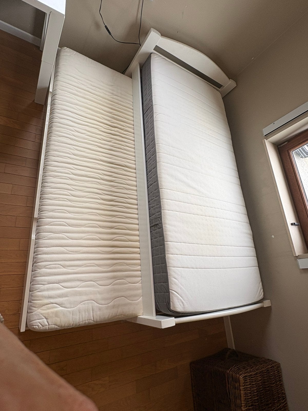 Uitschuifbaar bed 90x200, 85 tot 100 cm, Gebruikt, 180 cm of meer, Ophalen