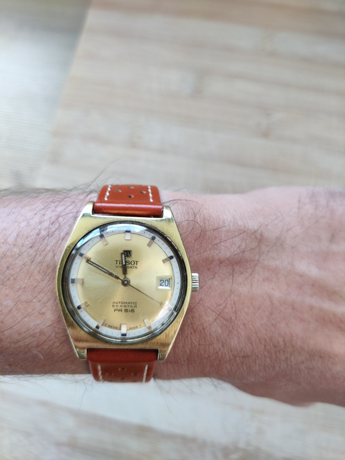 Tissot PR 516 Automatic – vintage, Handtassen en Accessoires, Horloges | Antiek, Ophalen of Verzenden, Tissot