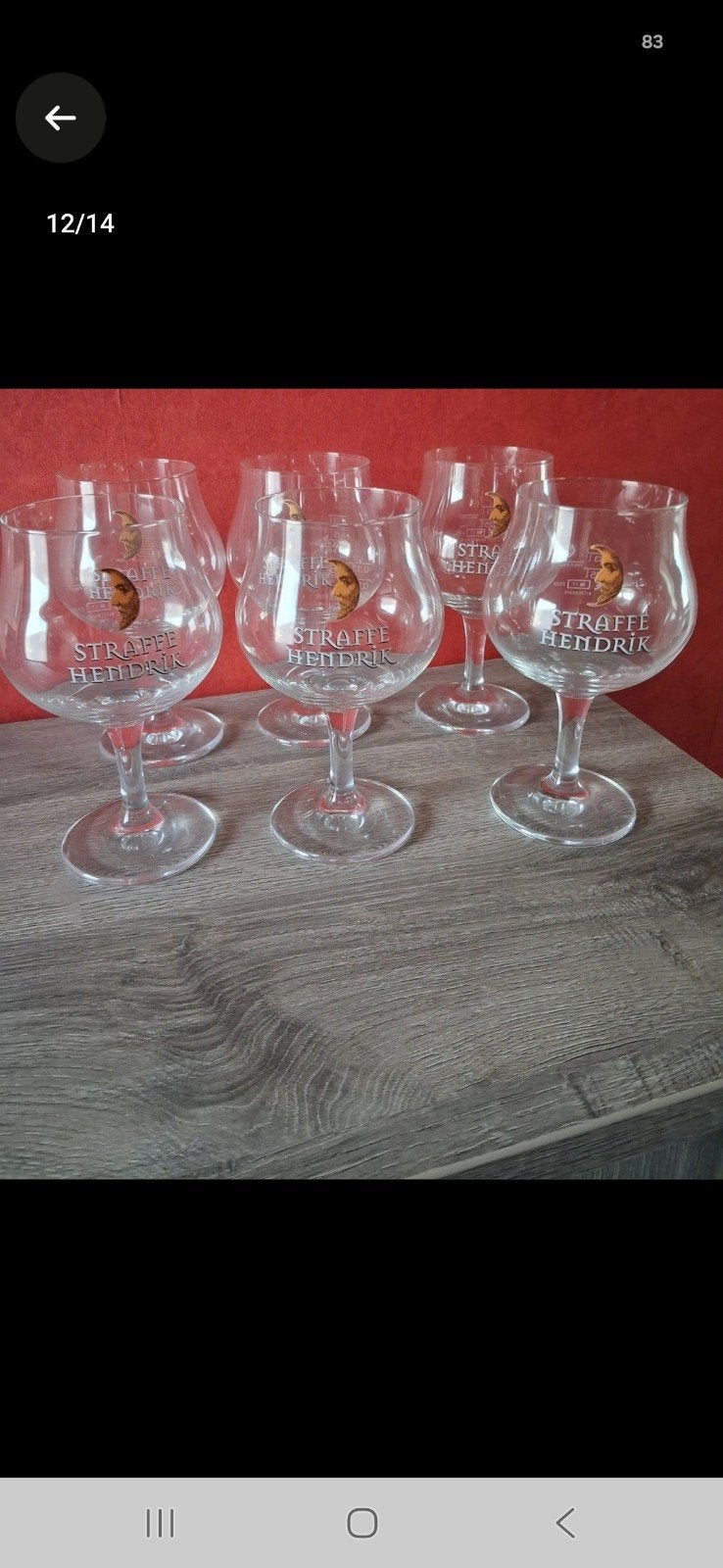 Te koop 6 glazen 2.5 €Stuk, Ophalen