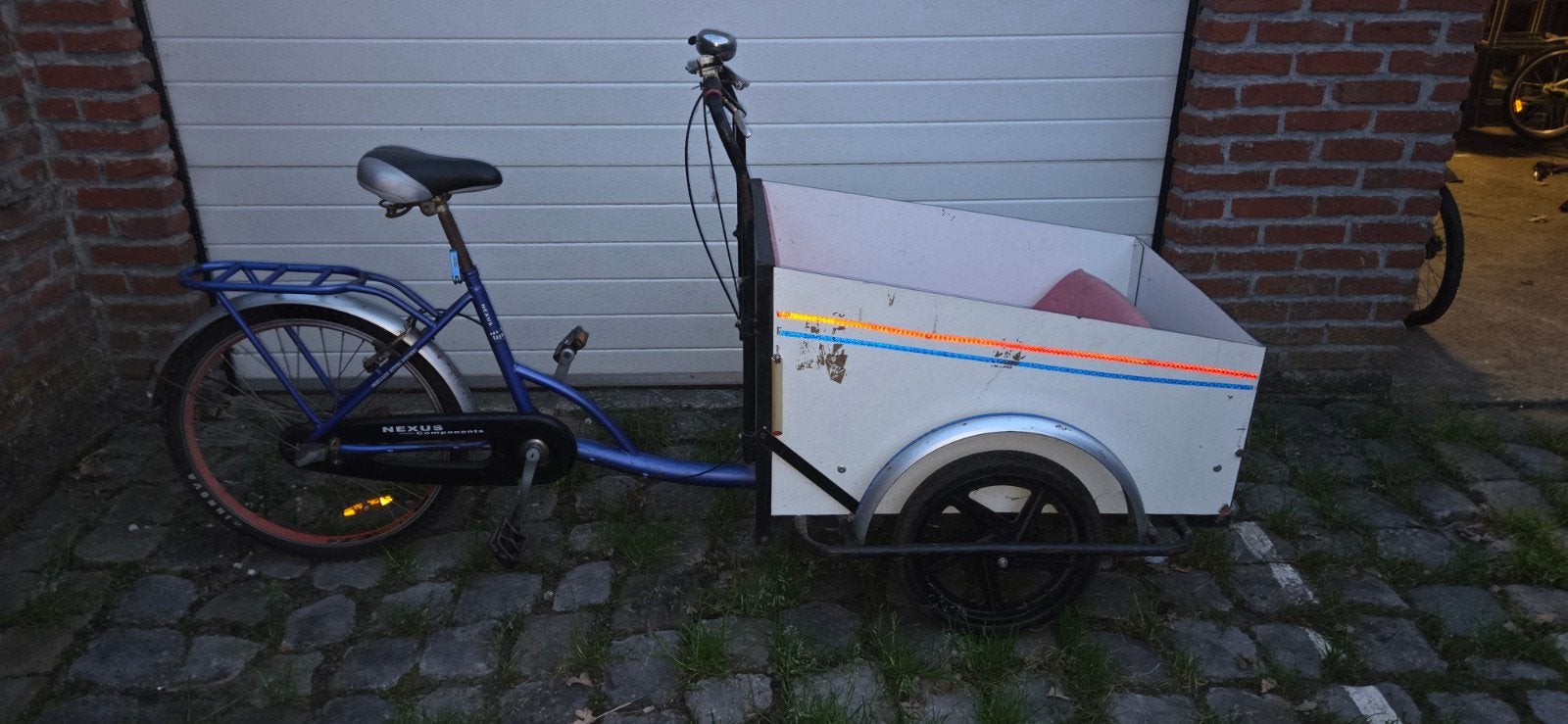 retro bakfiets, Ophalen