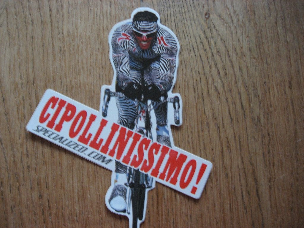 Vintage Sticker Mario Cipollinissimo ! Specialized Wielrenne, Enlèvement ou Envoi, Neuf, Sport