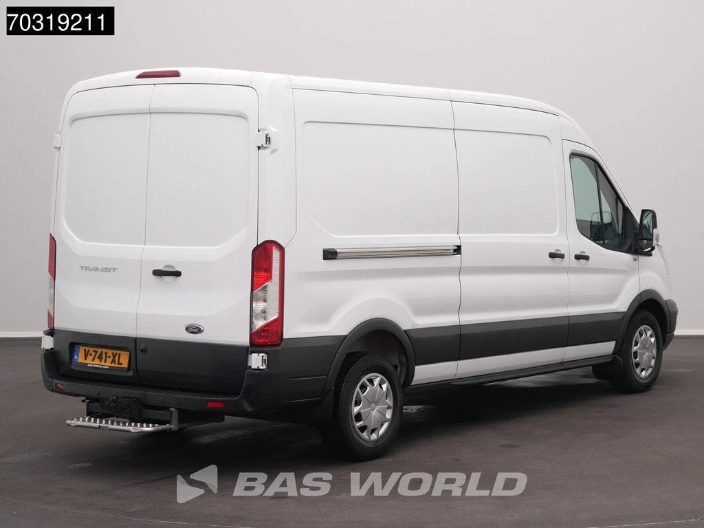 Ford Transit 130pk Automaat 2x Schuifdeur L3H2 Trekhaak Airc, Auto's, Bestelwagens en Lichte vracht, Automaat, Stof, 4 cilinders