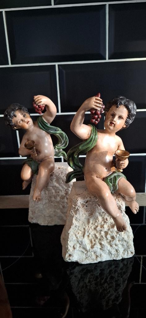 Beelden van Putti Imperio, Antiquités & Art, Autres sujets, Enlèvement, 20 - 50 cm, Multicolore