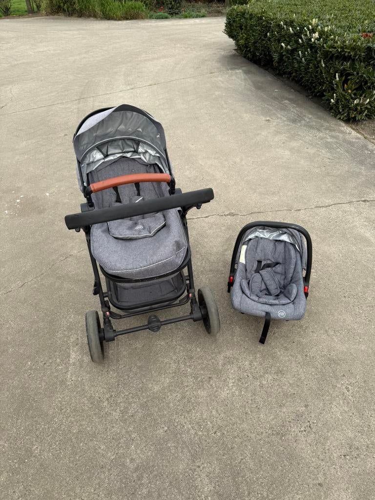 3in 1 buggy +2 gratis maxi cosi’s + accessoires erbij, Gebruikt, Combiwagen, Verstelbare duwstang, Ophalen