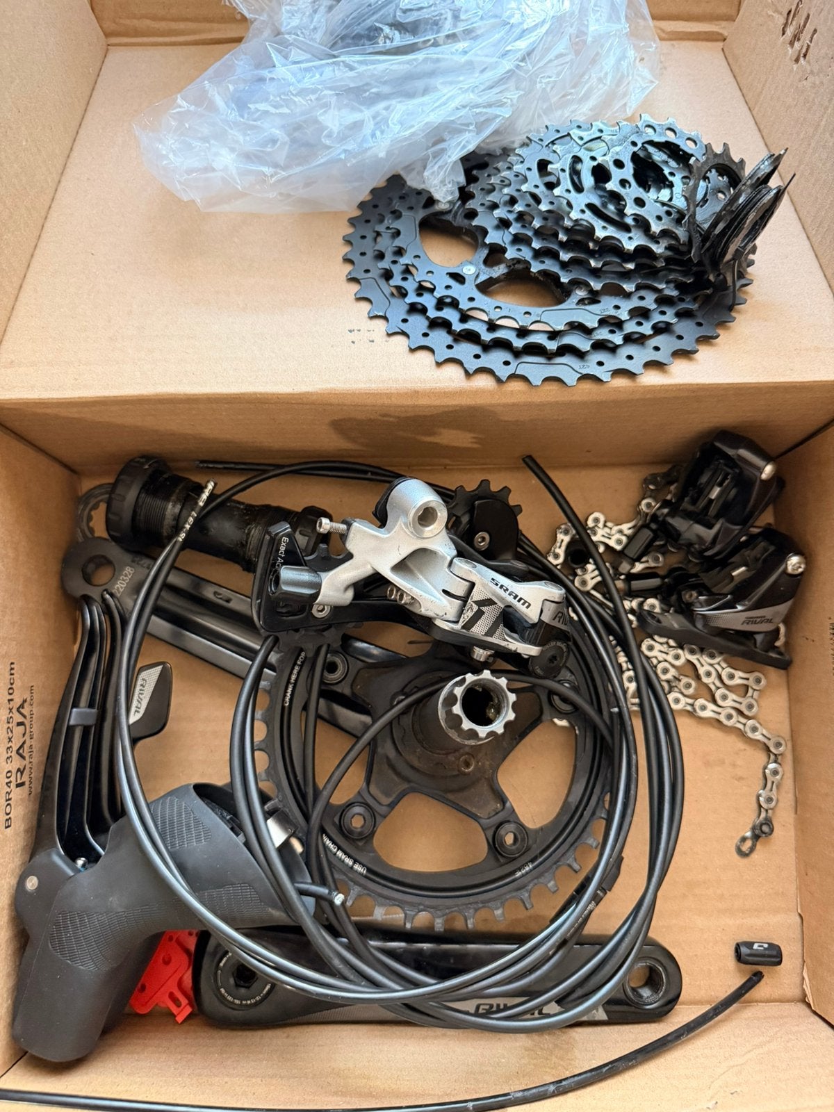 Schakelgroep SRAM Rivel compleet, Gebruikt, Gravelbike, Aluminium, Ophalen
