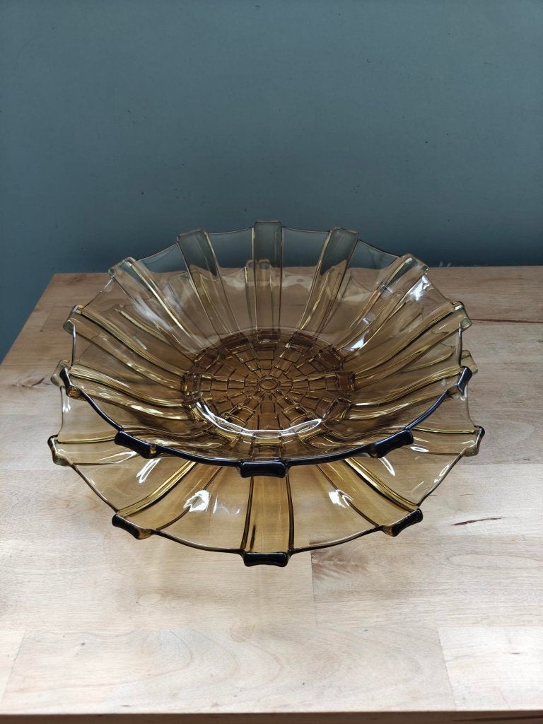 bol et soucoupe vintage, Maison & Meubles, Enlèvement ou Envoi, Rond, Comme neuf, Verre