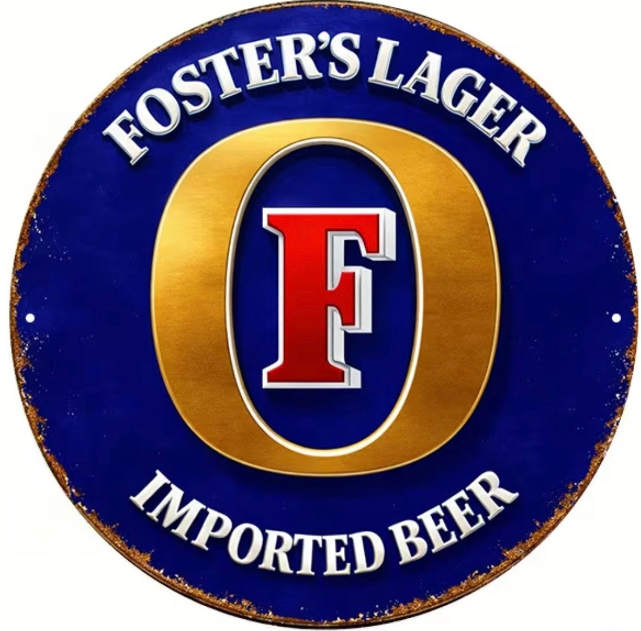 Metalen reclamebord Foster’s beer - retro vintage mancave, Verzamelen, Ophalen of Verzenden, Nieuw, Reclamebord, Plaat of Schild