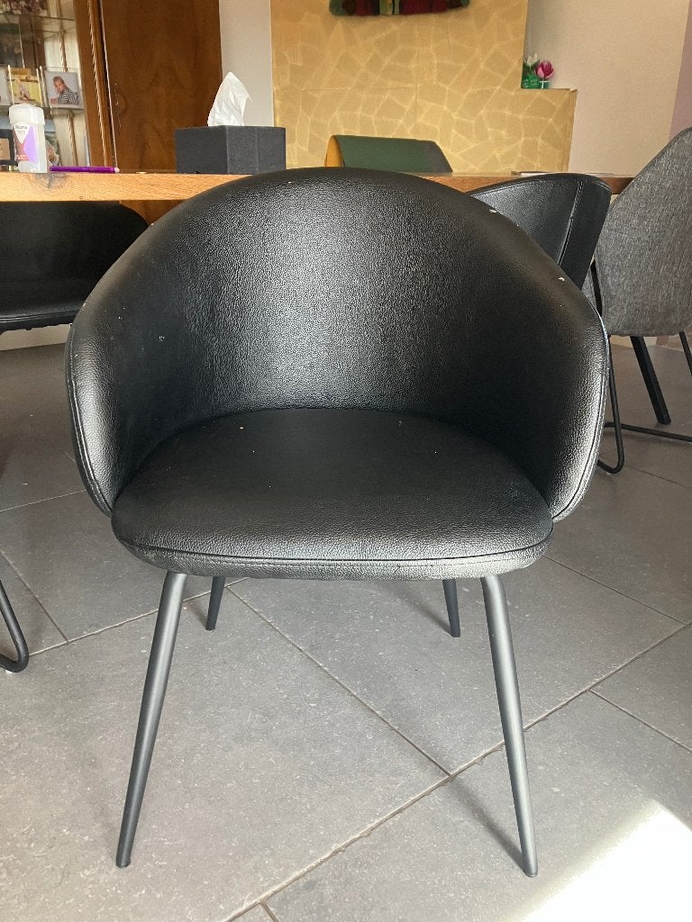 Eetkamerstoelen, Ophalen, Gebruikt, Zwart, Kuipstoelen