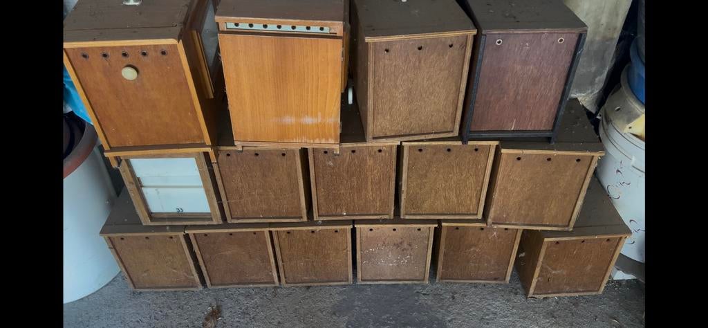 Verleerkooitjes botvinken, Huis en Inrichting, Woonaccessoires | Kisten, Gebruikt, Minder dan 50 cm, Minder dan 50 cm, Minder dan 50 cm