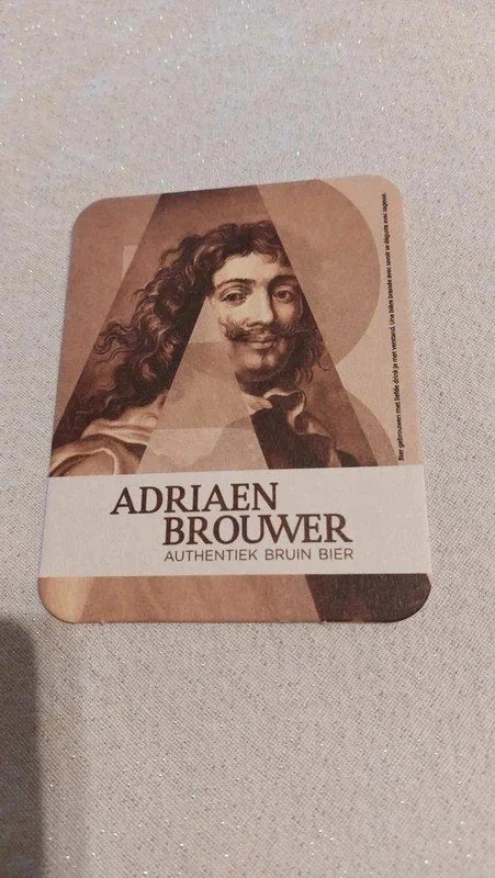 Bierviltje : Adriaen Brouwer / Brouwerij Roman, Ophalen of Verzenden, Zo goed als nieuw, Viltje(s)