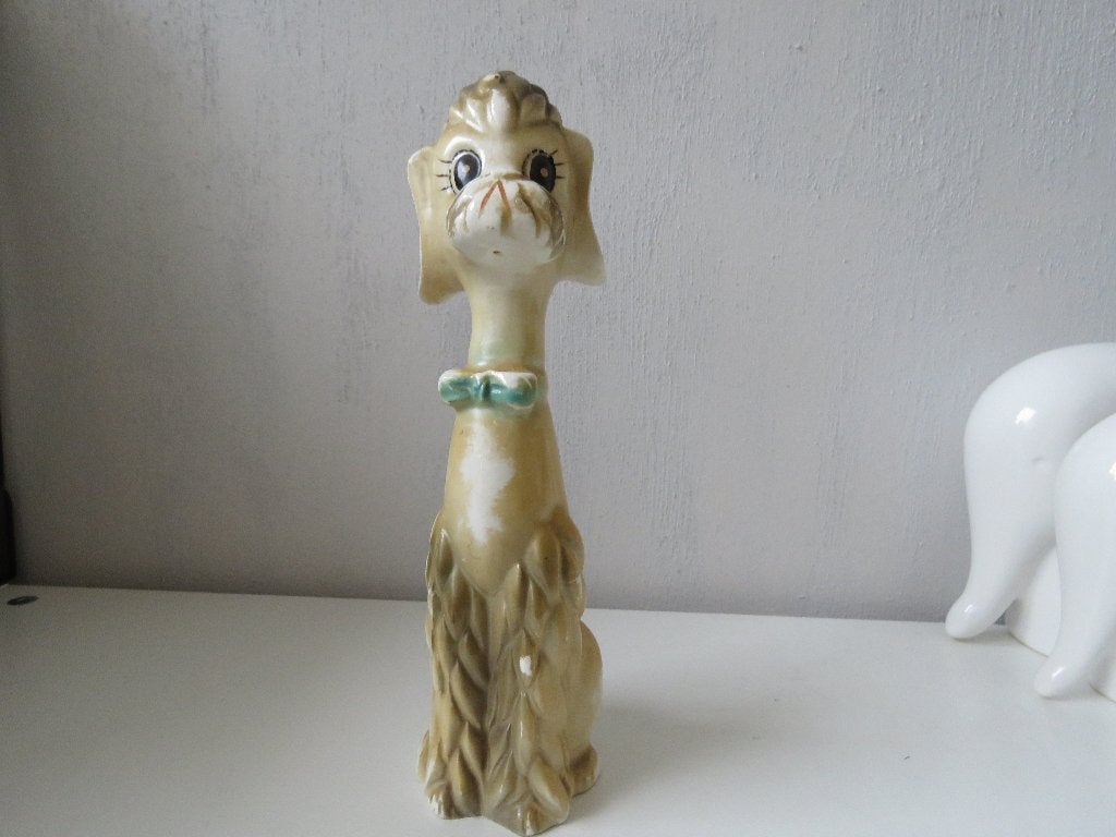 Vintage beeldje hond Napco long Neck Poodle Royal Seals, Ophalen of Verzenden
