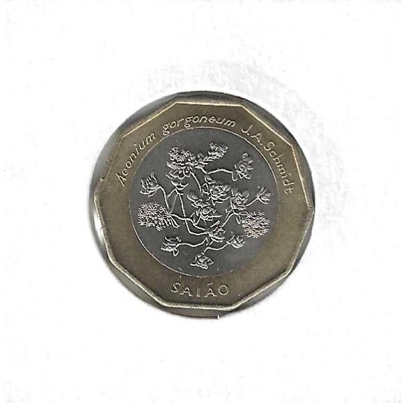 Kaapverdië, 100 Escudos 1994, Saiao flowers (messing ring)., Timbres & Monnaies, Monnaies | Afrique, Enlèvement ou Envoi, Autres pays
