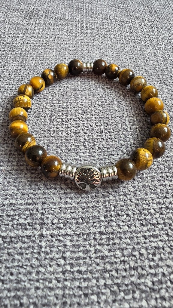 Bracelet Œil de Tigre + Bracelet en Cuir OFFERT 🎁, Bijoux, Sacs & Beauté, Neuf, Enlèvement ou Envoi, Avec bracelets à breloques ou perles