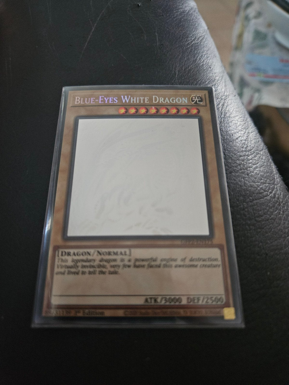 blue eyes white dragon ghost rare, Ophalen, Nieuw, Losse kaart, Foil