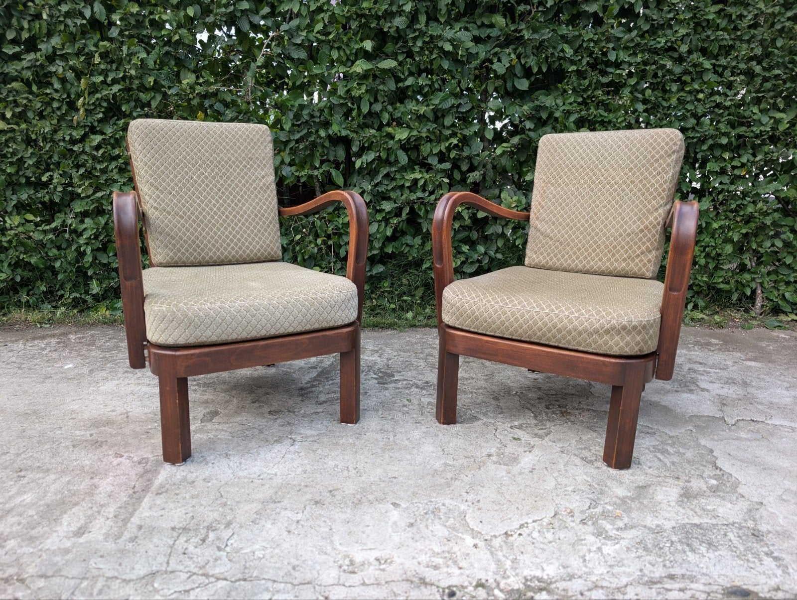 Magnifique ensemble de fauteuils art déco, Moins de 75 cm, Art deco, Enlèvement, Utilisé