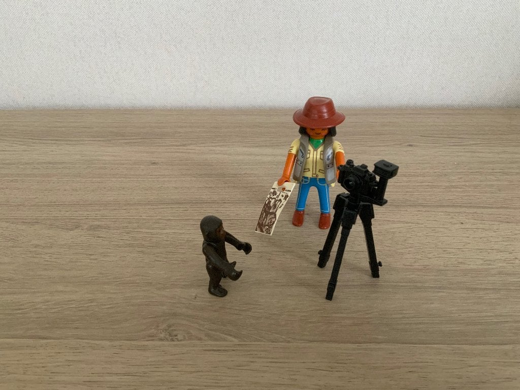 Playmobil natuurfotograaf +aap+statief, Kinderen en Baby's, Ophalen, Gebruikt, Figuren