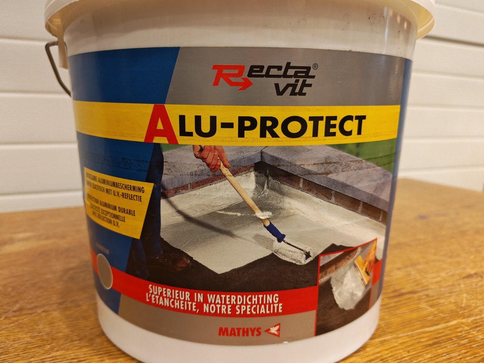 10L Waterdichting dakcoating Rectavit Alu-Protect plat dak, 10 tot 15 liter, Ophalen of Verzenden, Nieuw, Grijs