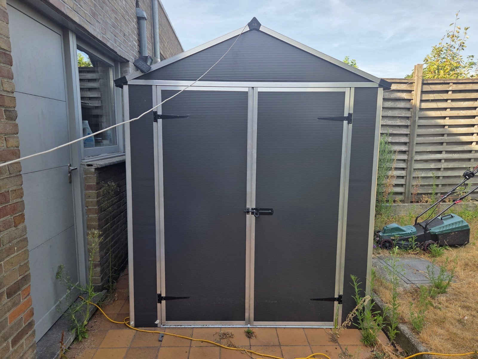 abri de jardin en PVC, Enlèvement, Comme neuf, Synthétique, Abri de jardin